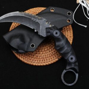 Pioneer Strider Karambit Fixed Knife Blade Camping Hunting Tactical Straight Knives