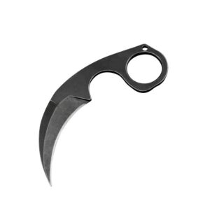 FOX CLAW Black Mini Neck Karambit Fixed Knife Blade Camping Hunting Tactical NEW